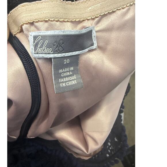 CHELSEA28 WOMENS SZ 20 Black LACE OFF THE SHOULDER COCKTAIL DRESS shapewear - Picture 3 of 5